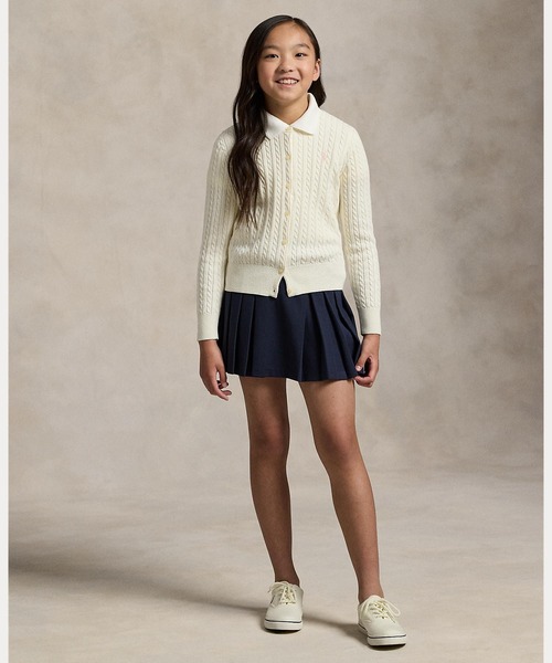 POLO RALPH LAUREN CHILDRENSWEAR(ポロ ラルフ ローレン チルドレンズウェア)の「ミニ ケーブル コットン カーディガン(カーディガン/ボレロ・キッズ・ナチュラル・L/M/XL/S)」の5枚目の写真