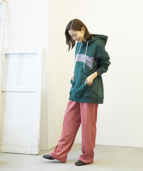 VIBGYOR（ヴィブジョー）の「T/PuツイルセンタープレススラックスPT(AS)（スラックス・レディース・グリーン/ピンク/ブラック・FREE）」の9枚目の写真