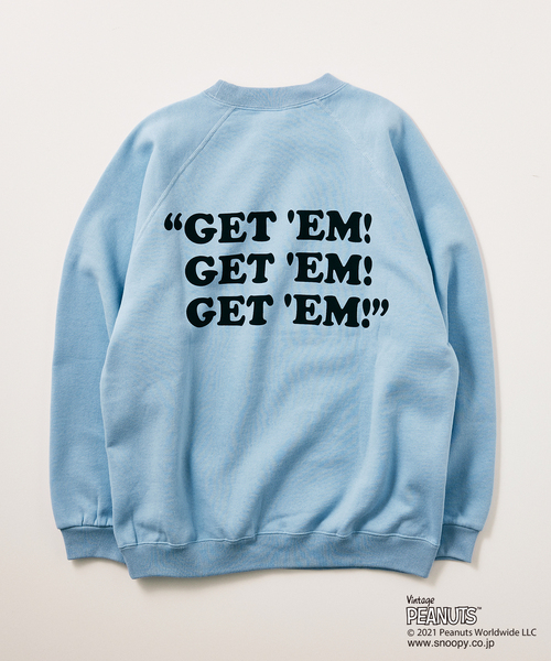 PEANUTS(ピーナッツ)の「【PEANUTS×SPORTS WEAR】別注 オーバーサイズ カラープリントスウェット(スウェット・メンズ・ベージュ/ネイビー/グレー/ブルー・MEDIUM/LARGE/X-LARGE)」の5枚目の写真