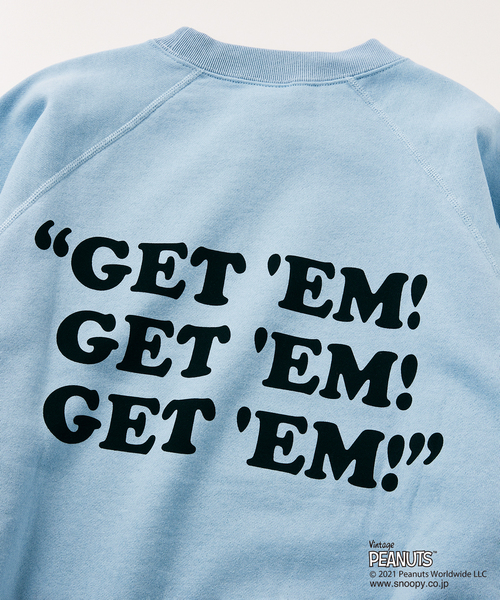 PEANUTS(ピーナッツ)の「【PEANUTS×SPORTS WEAR】別注 オーバーサイズ カラープリントスウェット(スウェット・メンズ・ベージュ/ネイビー/グレー/ブルー・MEDIUM/LARGE/X-LARGE)」の6枚目の写真