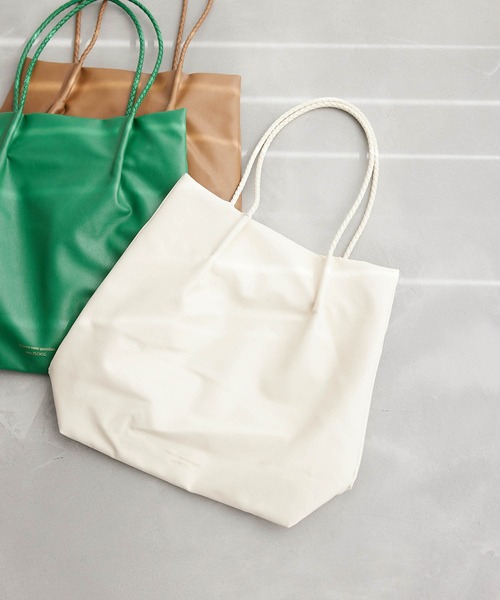 ROPE' PICNIC（ロペピクニック）の「【新色追加】洗えるメッシュハンドルA4トートバッグ（トートバッグ・レディース・ホワイト系その他5/ピンク/ピンク系その他2/ブラック/グリーン/オレンジ系その他/ブラウン系その他2・FREE）」の2枚目の写真