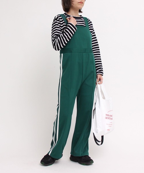 I am I in fact...(アイアムアイインファクト)の「●Jersey jump suit(サロペット/オーバーオール・レディース・ブラック/ベージュ/グリーン・FREE)」の3枚目の写真