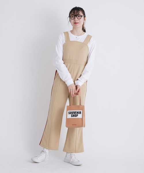 I am I in fact...(アイアムアイインファクト)の「●Jersey jump suit(サロペット/オーバーオール・レディース・ブラック/ベージュ/グリーン・FREE)」の17枚目の写真