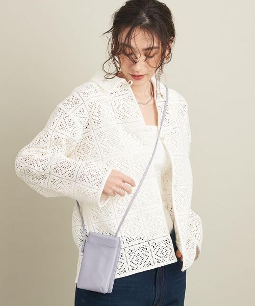 BEAUTY&YOUTH UNITED ARROWS(ビューティーアンドユースユナイテッドアローズ)の「BY レザージップウォレットショルダー ∴(財布・レディース・ブラック/オフホワイト/ライラック・FREE)」の16枚目の写真