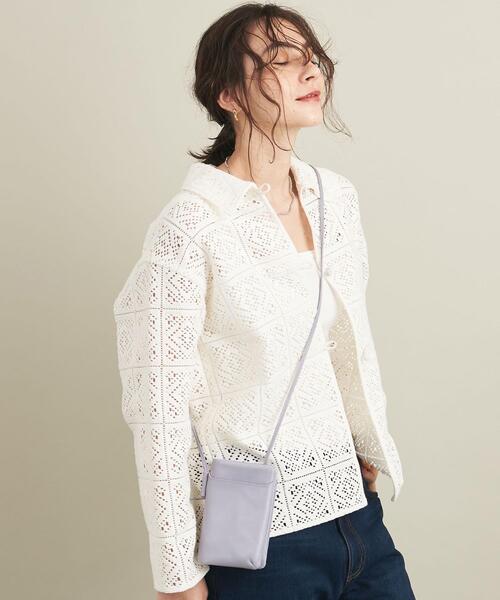 BEAUTY&YOUTH UNITED ARROWS(ビューティーアンドユースユナイテッドアローズ)の「BY レザージップウォレットショルダー ∴(財布・レディース・ブラック/オフホワイト/ライラック・FREE)」の17枚目の写真