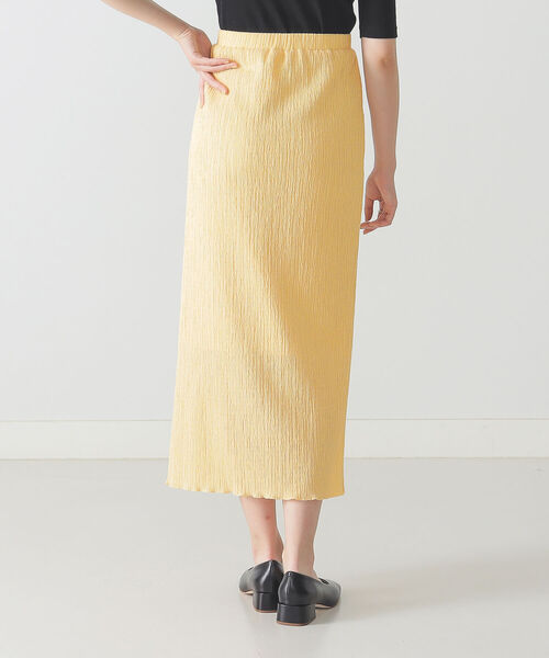 BEAMS LIGHTS（ビームスライツ）の「BEAMS LIGHTS / リンクルストレッチ スカート（スカート・レディース・イエロー系その他3/ブラック・ONE SIZE）」の14枚目の写真