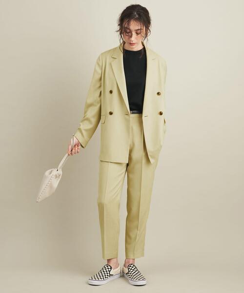 BEAUTY&YOUTH UNITED ARROWS(ビューティーアンドユースユナイテッドアローズ)の「BY リネンライク ツイルタックテーパードパンツ -ウォッシャブル- ∴(その他パンツ・レディース・ベージュ/ネイビー/イエロー・S/M/L/XS)」の8枚目の写真