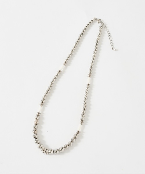 CIAOPANIC（チャオパニック）の「ホワイトサンゴ×チェーンネックレス（ネックレス・レディース・シルバー・FREE）」の2枚目の写真