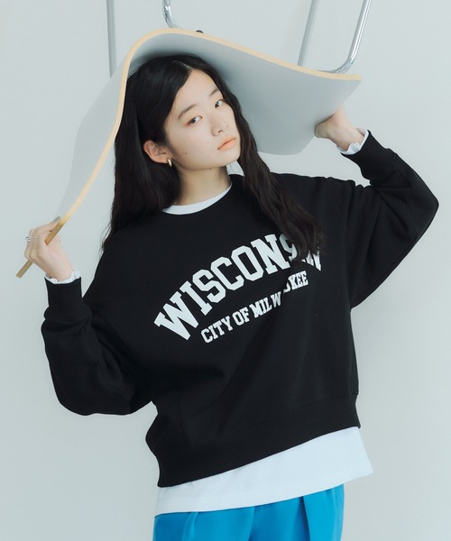 GARAGE OF GOOD CLOTHING（ガレージオブグッドクロージング）の「ロゴ入りコンパクトスウェット（スウェット・レディース・ピンク/ブルー/ブラック/ホワイト系その他・FREE）」の3枚目の写真