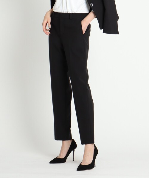 COUP DE CHANCE（クードシャンス）の「◆【洗える/ストレッチ素材/セットアップ/通勤/日本製】美シルエット ストレッチセンタープレスパンツ（スーツパンツ・レディース・ライトグレー/ブラック/ナチュラル・40/38/36/34）」の2枚目の写真