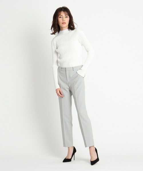 COUP DE CHANCE（クードシャンス）の「◆【洗える/ストレッチ素材/セットアップ/通勤/日本製】美シルエット ストレッチセンタープレスパンツ（スーツパンツ・レディース・ライトグレー/ブラック/ナチュラル・40/38/36/34）」の14枚目の写真