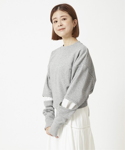 U by SPICK&SPAN(ユーバイスピックアンドスパン)の「バックオープンスウェットプルオーバー◆(Tシャツ/カットソー・レディース・グレー/ベージュ・FREE)」の11枚目の写真