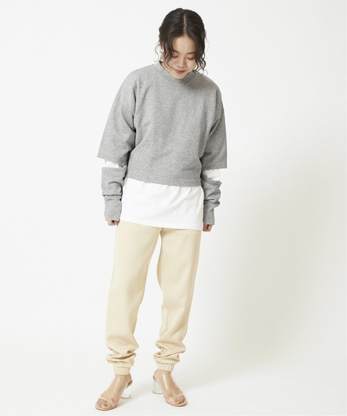 U by SPICK&SPAN(ユーバイスピックアンドスパン)の「バックオープンスウェットプルオーバー◆(Tシャツ/カットソー・レディース・グレー/ベージュ・FREE)」の19枚目の写真