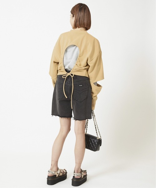 U by SPICK&SPAN(ユーバイスピックアンドスパン)の「バックオープンスウェットプルオーバー◆(Tシャツ/カットソー・レディース・グレー/ベージュ・FREE)」の20枚目の写真
