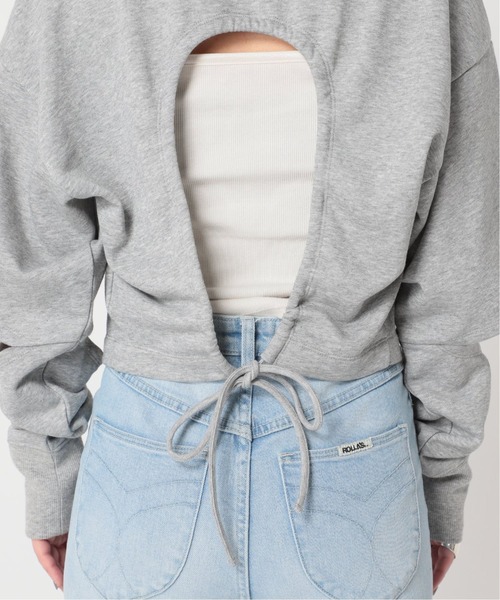 U by SPICK&SPAN(ユーバイスピックアンドスパン)の「バックオープンスウェットプルオーバー◆(Tシャツ/カットソー・レディース・グレー/ベージュ・FREE)」の14枚目の写真