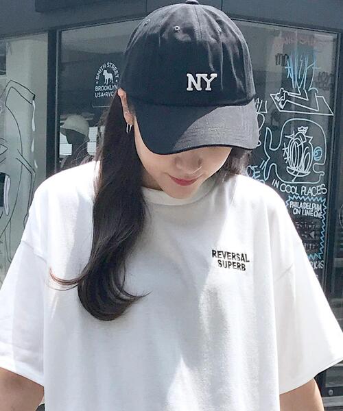 INGNI（イング）の「NY刺繍キャップ（キャップ・レディース・ブラック/グリーン/アイボリー・ONE SIZE）」の2枚目の写真