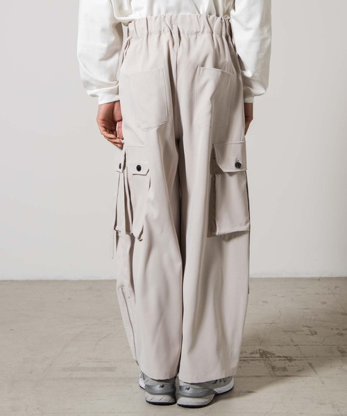 WEGO（ウィゴー）の「★WEGO/パラシュートワイドパンツ（カーゴパンツ・メンズ・ライトグレー/ピンク・MEDIUM/LARGE）」の22枚目の写真