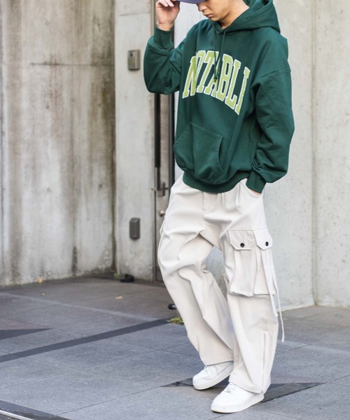 WEGO（ウィゴー）の「★WEGO/パラシュートワイドパンツ（カーゴパンツ・メンズ・ライトグレー/ピンク・MEDIUM/LARGE）」の14枚目の写真