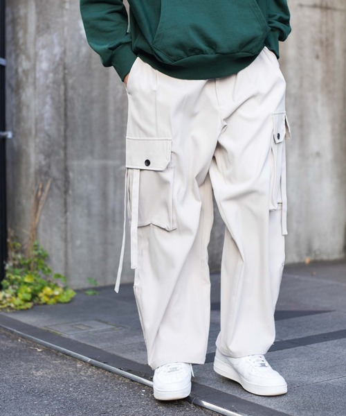 WEGO（ウィゴー）の「★WEGO/パラシュートワイドパンツ（カーゴパンツ・メンズ・ライトグレー/ピンク・MEDIUM/LARGE）」の17枚目の写真