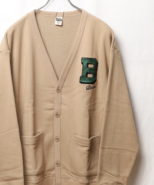 B.I.D.（ビーアイディー）の「《TRAP/U》刺繍Vネックカーディガン（カーディガン/ボレロ・レディース・ベージュ/ブルー/ダークグリーン・MEDIUM/LARGE）」の2枚目の写真
