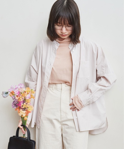 【試着のみ】フィグロンドン　Franklin　shirt 　ブルー fig London（フィグロンドン）の「Franklin shirt（シャツ