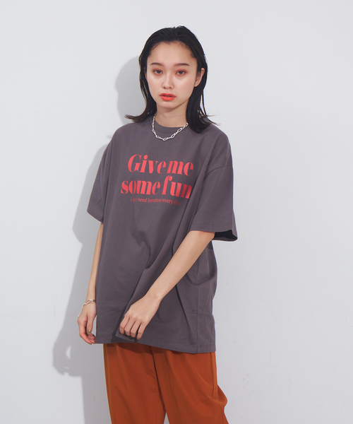 NOMINE(ノミネ)の「オリジナルロゴプリントTシャツ(Tシャツ/カットソー・レディース・チャコールグレー/パープル/ホワイト系その他/ホワイト系その他2/ホワイト系その他3/グリーン・フリー)」の20枚目の写真