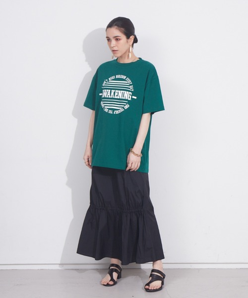 NOMINE(ノミネ)の「オリジナルロゴプリントTシャツ(Tシャツ/カットソー・レディース・チャコールグレー/パープル/ホワイト系その他/ホワイト系その他2/ホワイト系その他3/グリーン・フリー)」の8枚目の写真