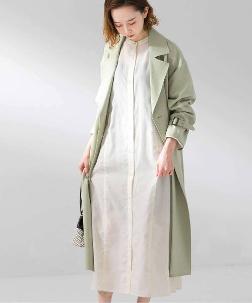 UR Lab.（アーバンリサーチラボ）の「『UR TECH Smart Linen Touch』ウエストタックワンピース（ワンピース・レディース・ホワイト系その他/ブラック系その他/ブルー系その他・SMALL/FREE）」の6枚目の写真