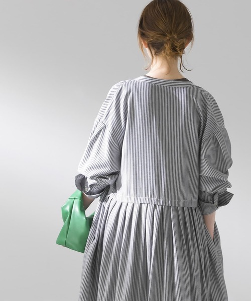 UR Lab.（アーバンリサーチラボ）の「『UR TECH Smart Linen Touch』ウエストタックワンピース（ワンピース・レディース・ホワイト系その他/ブラック系その他/ブルー系その他・SMALL/FREE）」の14枚目の写真