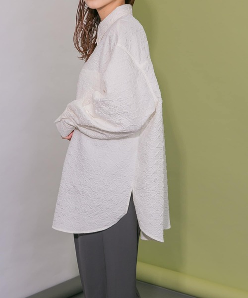 KBF（ケイビーエフ）の「ジャガードシャツ（シャツ/ブラウス・レディース・ブラック/アイボリー/イエロー系その他・ONE）」の6枚目の写真