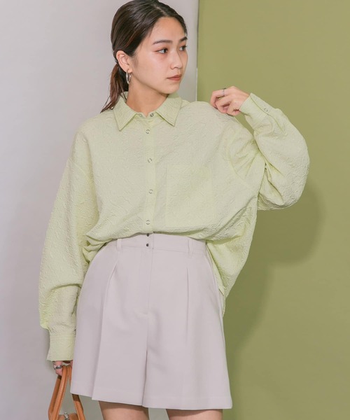 KBF（ケイビーエフ）の「ジャガードシャツ（シャツ/ブラウス・レディース・ブラック/アイボリー/イエロー系その他・ONE）」の11枚目の写真