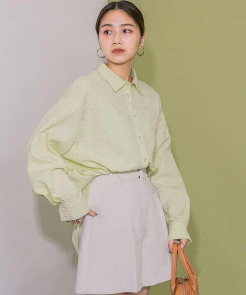 KBF（ケイビーエフ）の「ジャガードシャツ（シャツ/ブラウス・レディース・ブラック/アイボリー/イエロー系その他・ONE）」の13枚目の写真