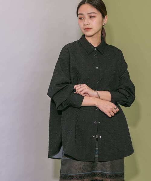 KBF（ケイビーエフ）の「ジャガードシャツ（シャツ/ブラウス・レディース・ブラック/アイボリー/イエロー系その他・ONE）」の18枚目の写真