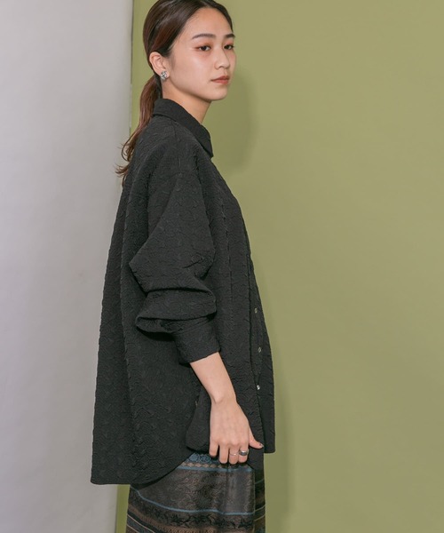 KBF（ケイビーエフ）の「ジャガードシャツ（シャツ/ブラウス・レディース・ブラック/アイボリー/イエロー系その他・ONE）」の19枚目の写真