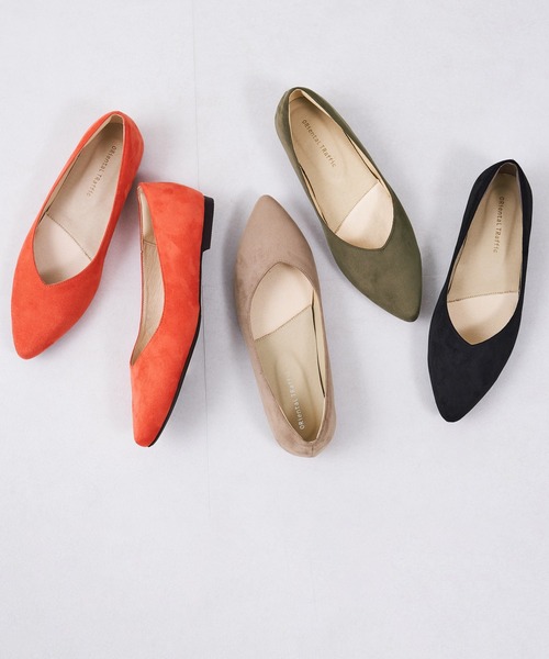 ORiental TRaffic（オリエンタルトラフィック）の「跳べるパンプス ポインテッドトゥフラット R-3205（パンプス・レディース・ベージュ/ブラック/オレンジ/カーキ・36/38/39/33/37/41/42/43/34/35/40）」の19枚目の写真