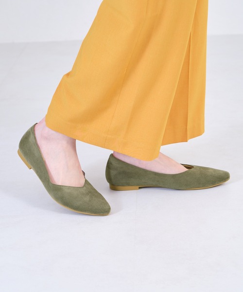 ORiental TRaffic（オリエンタルトラフィック）の「跳べるパンプス ポインテッドトゥフラット R-3205（パンプス・レディース・ベージュ/ブラック/オレンジ/カーキ・36/38/39/33/37/41/42/43/34/35/40）」の16枚目の写真