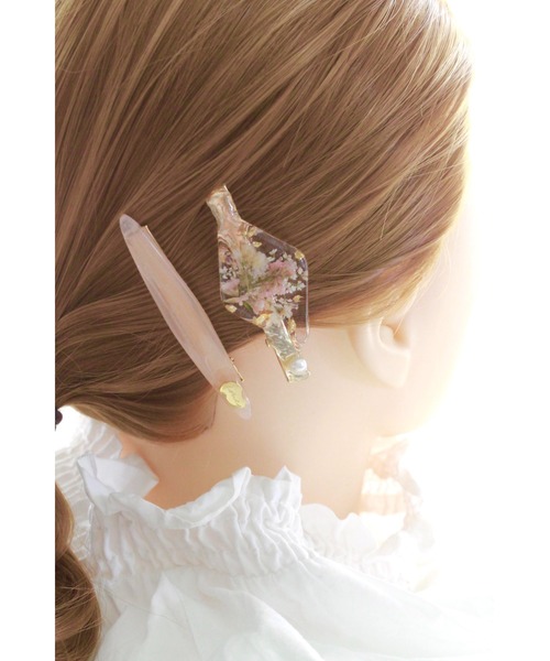 tone(トーン)の「【ime】ひし形ヘアクリップ(MA)(バレッタ/ヘアクリップ・レディース・パープル/ピンク/イエロー/ホワイト・FREE)」の4枚目の写真