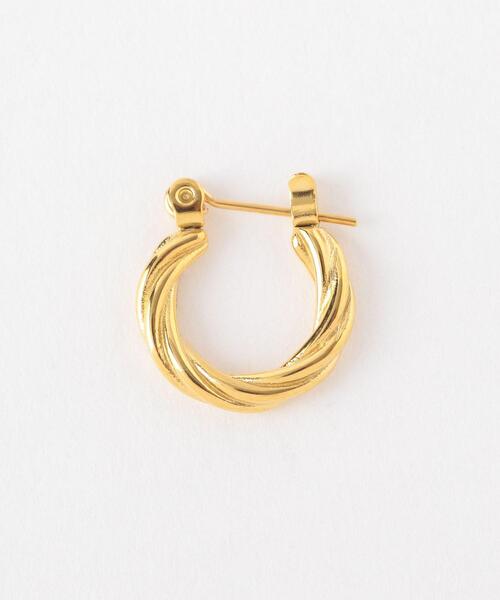 by Preek(バイプリーク)の「<by Preek>ツイストスモール フープピアス(ピアス(両耳用)・レディース・ゴールド/シルバー・FREE)」の4枚目の写真