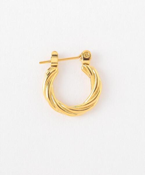 by Preek(バイプリーク)の「<by Preek>ツイストスモール フープピアス(ピアス(両耳用)・レディース・ゴールド/シルバー・FREE)」の5枚目の写真