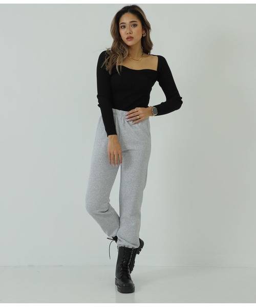 ANAP(アナップ)の「デコルテリブトップス(Tシャツ/カットソー・レディース・ホワイト/ブルー/ブラック・FREE)」の5枚目の写真