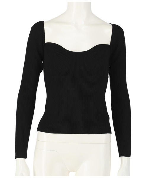 ANAP(アナップ)の「デコルテリブトップス(Tシャツ/カットソー・レディース・ホワイト/ブルー/ブラック・FREE)」の10枚目の写真