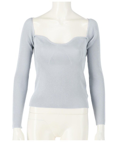 ANAP(アナップ)の「デコルテリブトップス(Tシャツ/カットソー・レディース・ホワイト/ブルー/ブラック・FREE)」の11枚目の写真