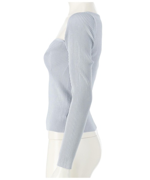 ANAP(アナップ)の「デコルテリブトップス(Tシャツ/カットソー・レディース・ホワイト/ブルー/ブラック・FREE)」の12枚目の写真