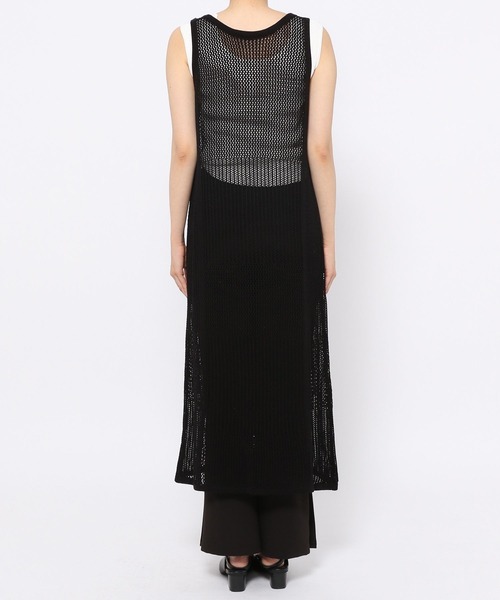 mysty woman(ミスティウーマン)の「2WAYメッシュノースリワンピース 275426(ワンピース・レディース・ブラック/ブラウン/グリーン系その他/オレンジ系その他・FREE)」の6枚目の写真