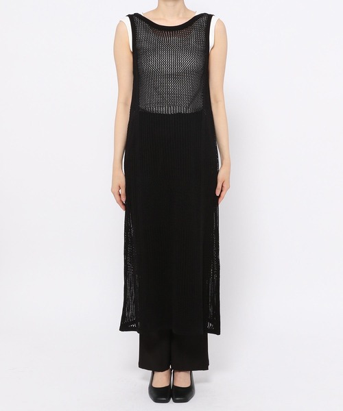 mysty woman(ミスティウーマン)の「2WAYメッシュノースリワンピース 275426(ワンピース・レディース・ブラック/ブラウン/グリーン系その他/オレンジ系その他・FREE)」の14枚目の写真