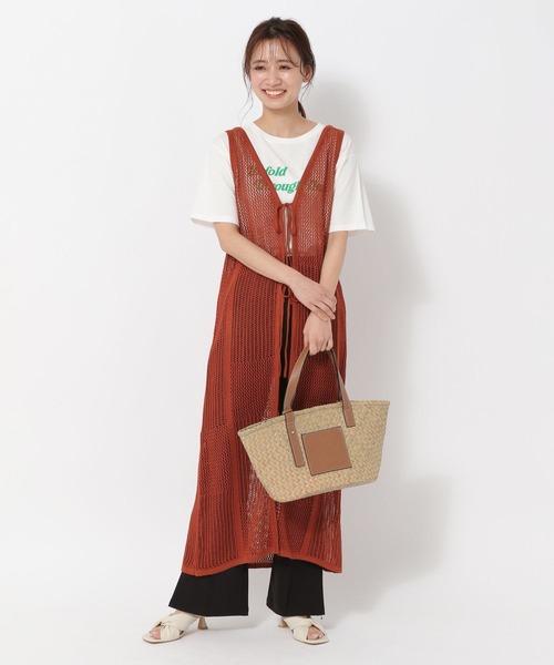 mysty woman(ミスティウーマン)の「2WAYメッシュノースリワンピース 275426(ワンピース・レディース・ブラック/ブラウン/グリーン系その他/オレンジ系その他・FREE)」の13枚目の写真