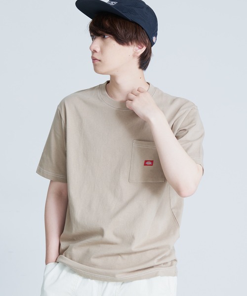 Dickies(ディッキーズ)の「【DICKIES/ディッキーズ】ワンポイントブランドロゴ ミニワッペン 半袖Tシャツ(Tシャツ/カットソー・メンズ・ダークグリーン/ブラック/ブルー/ホワイト/ベージュ・X-LARGE/LARGE/MEDIUM)」の3枚目の写真