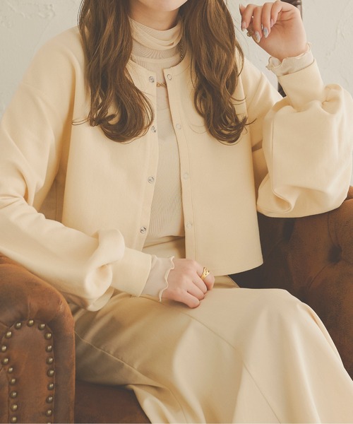 Ambre Neige(アンブルネージュ)の「ドットボタンカーディガン/【WEB/EC限定商品】(カーディガン/ボレロ・レディース・ライトグレー/ベージュ/アイボリー/ダークブラウン・FREE)」の7枚目の写真