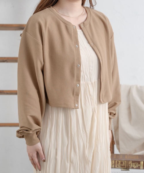 Ambre Neige(アンブルネージュ)の「ドットボタンカーディガン/【WEB/EC限定商品】(カーディガン/ボレロ・レディース・ライトグレー/ベージュ/アイボリー/ダークブラウン・FREE)」の16枚目の写真