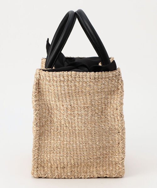 COTTO(コトゥー)の「【COTTO/コット】 アバカスクエア バスケットバッグ(トートバッグ・レディース・ブラック・FREE)」の4枚目の写真